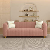 Trueliving Luxurious Dark Four Seater Sofa Velvet Finish 76.2D x 177.8W x 76.2H Centimeters